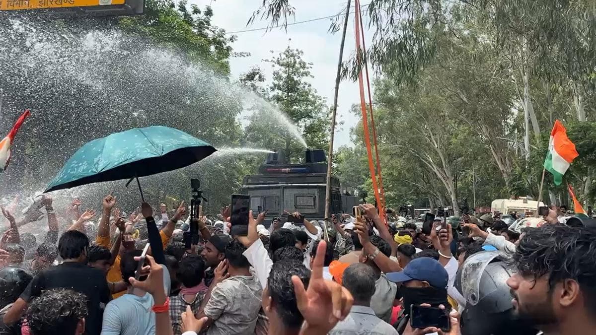 Students protest in Jharkhand over exams
