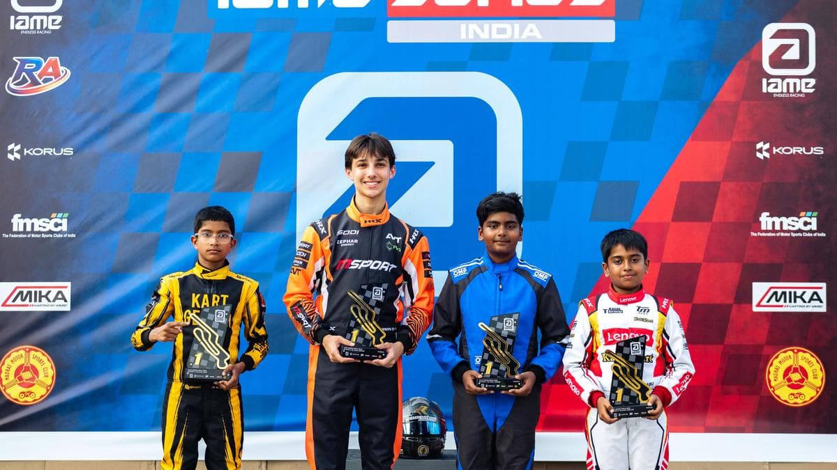 Young driver Aaruthran wins a big kart racing title